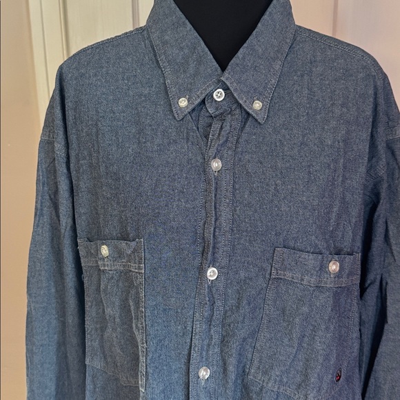 Southern Proper Men's Button Down Shirt Blue Chambray Size XXL - Picture 6 of 13